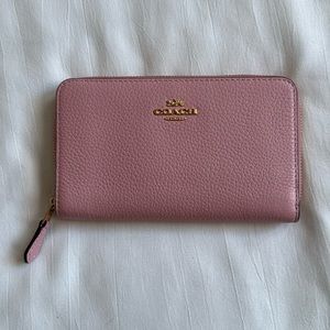 Pink Medium Zip Coach Wallet